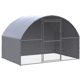 kurnik-zewnetrzny-z-ocynkowanej-stali-3x2x2m-srebrny-wodoodporny-dach