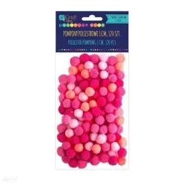 pompony-poliestrowe-mix-rozowy-1cm-120-sztuk
