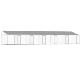 klatka-dla-psa-z-dachem-i-drzwiami-szara-12x2x2-m-stal