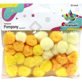 pompony-akrylowe-25mm-zolte-30szt