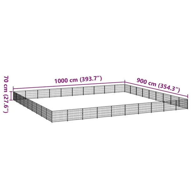 kojec-dla-psa-czarny-90-m-stalowy-material-wykonania-metal