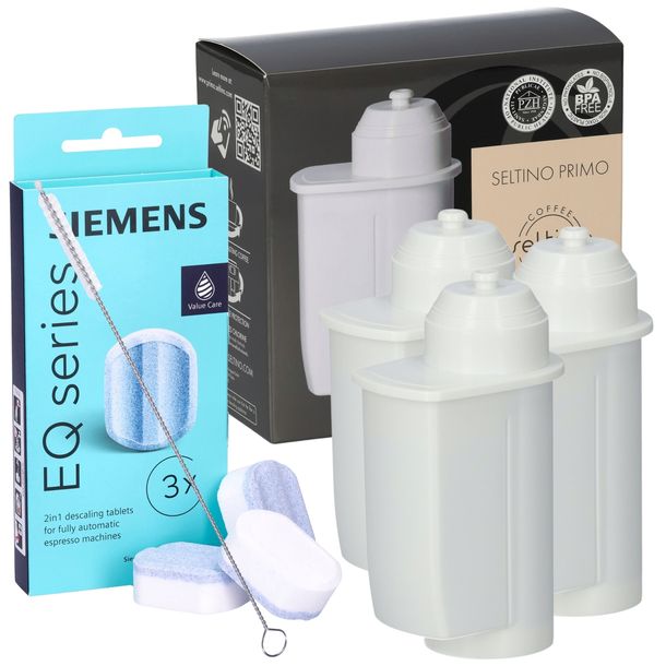 TABLETKI ODKAMIENIAJĄCE SIEMENS TZ80002 + 3 FILTRY + SZCZOTECZKA zestaw