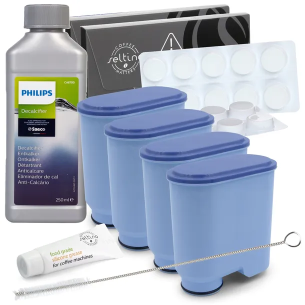 4x Filtr wody do ekspresu PHILIPS LatteGo Odkamieniacz CA6700 Tabletki Smar