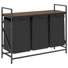 kosz-na-pranie-3-przegrody-z-polka-brazowy-dab