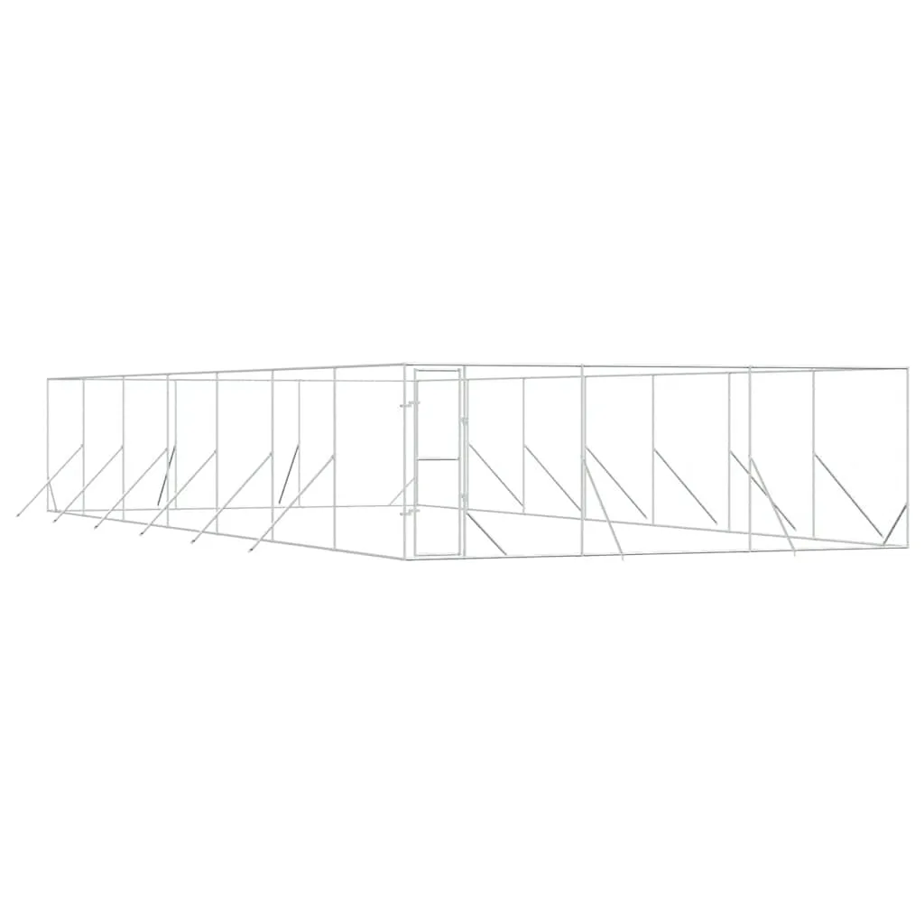 kojec-dla-psa-6x14x2m-srebrny-stan-nowy