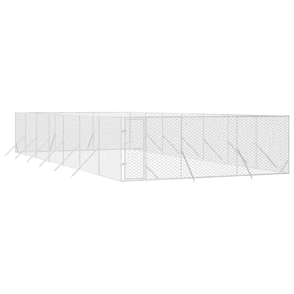 kojec-dla-psa-6x14x2m-srebrny-stan-nowy
