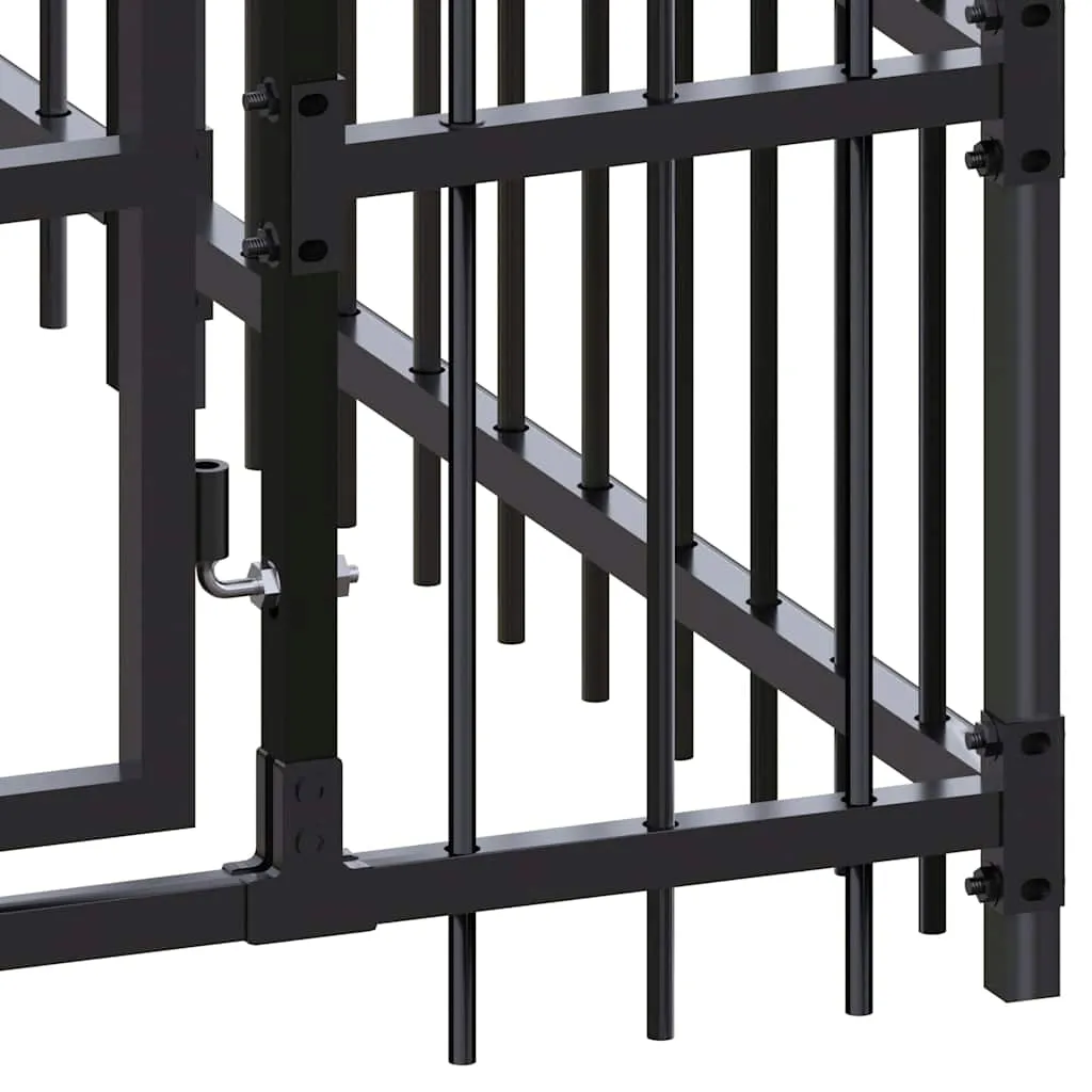 kojec-dla-psa-672x192x200-cm-czarny-stan-nowy