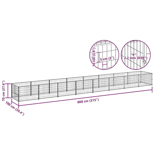 kojec-dla-psa-czarny-8-m-stalowy-wysokosc-produktu-70-cm