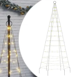 choinka-led-180-cm-cieply-bialy-200-zarowek-8-efektow-swietlnych