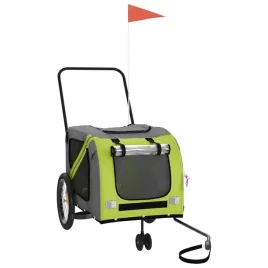 przyczepka-rowerowa-dla-zwierzat-xl-zielona-szara-134x68x72cm