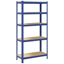 regal-z-5-polkami-niebieski-stal-i-material-drewnopochodny