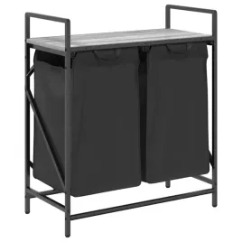 kosz-na-pranie-2-przegrody-z-polka-szary-dab-sonoma