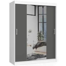 szafa-przesuwna-150-cm-sypialnia-lustro-2-drzwi-6-polek-biala-grafit-szary