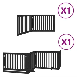 skladana-bramka-dla-psa-z-drzwiami-6-paneli-czarna-480-cm