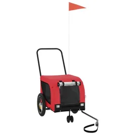 przyczepka-rowerowa-dla-zwierzat-czerwono-czarna-124x53x53-cm