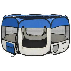 skladany-kojec-dla-psa-z-torba-niebieski-125x125x61-cm