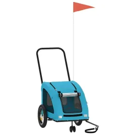 przyczepka-rowerowa-dla-zwierzat-zelazo-tkanina-oxford-pvc-niebieska