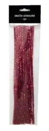 druty-chenille-30cm-czerwony-metallic-25szt