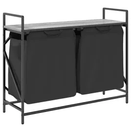 kosz-na-pranie-2-przegrody-z-polka-szary-dab-sonoma