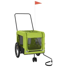 przyczepka-rowerowa-dla-zwierzat-zielono-czarna-63x123x66cm