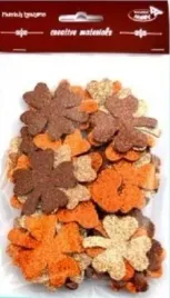 koniczyny-brokatowe-tonacja-brazowa-44szt