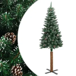 smukla-choinka-z-drewnem-i-sniegiem-zielona-180-cm