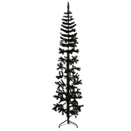 sztuczna-choinka-polowka-pvc-czarna-210-cm-x-55-cm