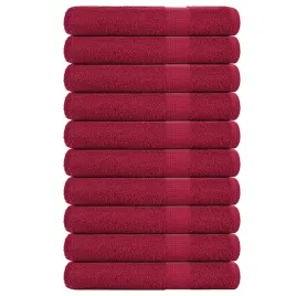 reczniki-frogn-10-szt-bordowe-100x200-cm-360-g-m
