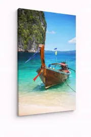 obraz-na-plotnie-canvas-tropikalna-plaza-lodz-tajlandia-nowoczesna-50x70