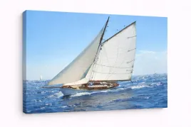 obraz-na-plotnie-canvas-jacht-zaglowy-ocean-fale-krajobraz-70x100