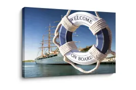 obraz-na-plotnie-canvas-statek-marynistyczny-welcome-on-board-80x100