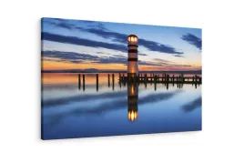 obraz-na-plotnie-canvas-latarnia-morska-nad-morzem-zachod-slonca-50x60