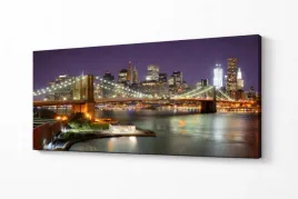 obraz-na-plotnie-canvas-brooklyn-bridge-nowy-jork-nocna-panorama-80x100