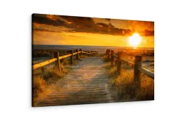 obraz-na-plotnie-canvas-morze-zachod-slonca-pomost-plaza-krajobraz-50x120