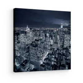 obraz-na-plotnie-canvas-nowy-jork-noca-panorama-miasto-50x70