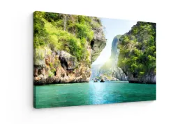 obraz-na-plotnie-canvas-tropikalna-laguna-turkusowa-woda-plaza-80x100