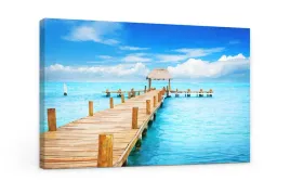 obraz-na-plotnie-canvas-molo-tropikalne-turkusowe-morze-krajobraz-70x100