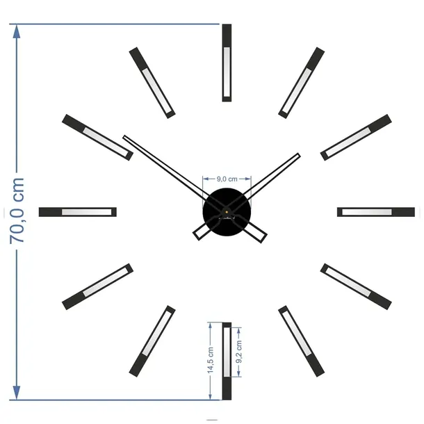 zegar-scienny-mirror-line-black