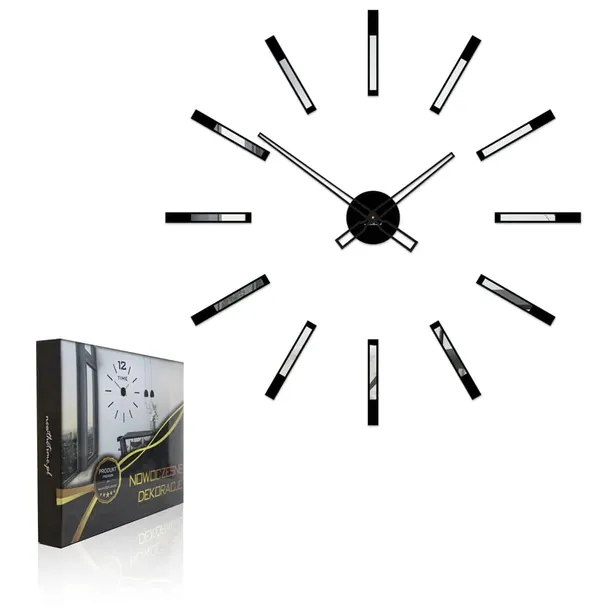 zegar-scienny-mirror-line-black