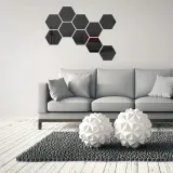 lustro-dekoracyjne-hexagon-czarne