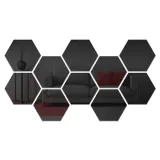 lustro-dekoracyjne-hexagon-czarne