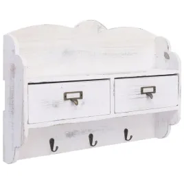 drewniany-wieszak-scienny-z-polka-i-szufladami-bialy-50x10x34-cm