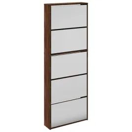 szafka-na-buty-5-poziomowa-brazowa-dab-63x17x1695-cm