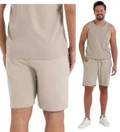 spodenki-meskie-szorty-krotkie-gladkie-bawelniane-dresowe-bezowy-moraj-xxl
