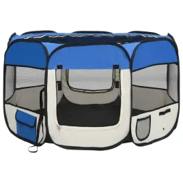 skladany-kojec-dla-psa-z-torba-niebieski-110x110x58-cm