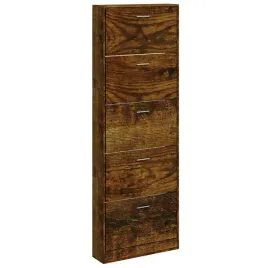 szafka-na-buty-5-szuflad-przydymiony-dab-59x17x169-cm