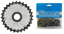 kaseta-7-rzedowa-srebrna-shimano-cs-hg400-11-28t-lancuch-hg40-114-ogniw