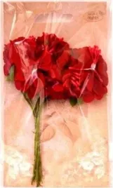 kwiaty-materialowe-czerwone-4cm-6szt