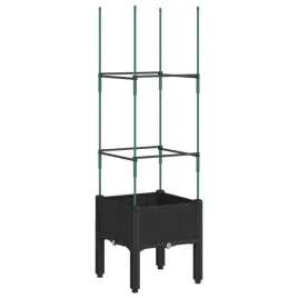 donica-ogrodowa-z-kratka-rattanowa-polipropylen-czarna-40x40x1425-cm