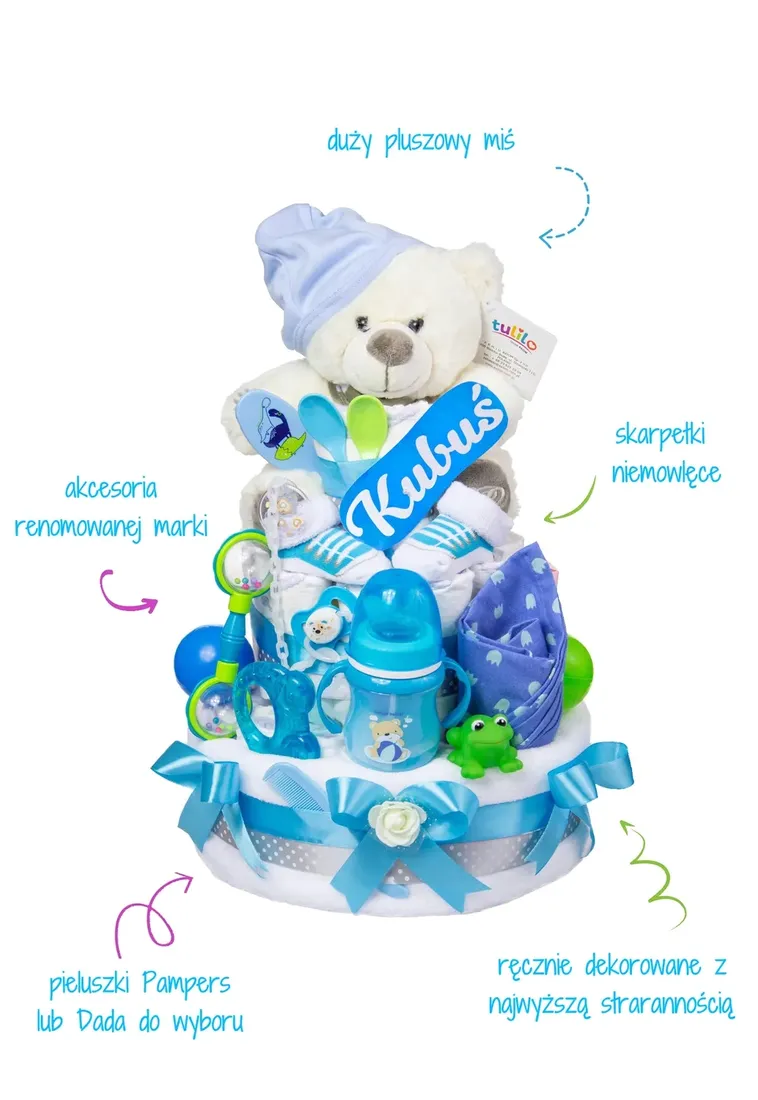 tort-duzy-z-pieluch-pampersow-55-szt-mis-niebieski-waga-z-opakowaniem-1-35-kg